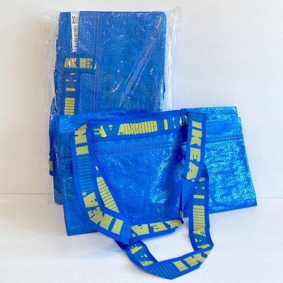 IKEA (set of 10) BRAND NEW XL BLUE TOTE BAG. FRAKTA SHOPPING BAG. 172.283.40 - Picture 2 of 11